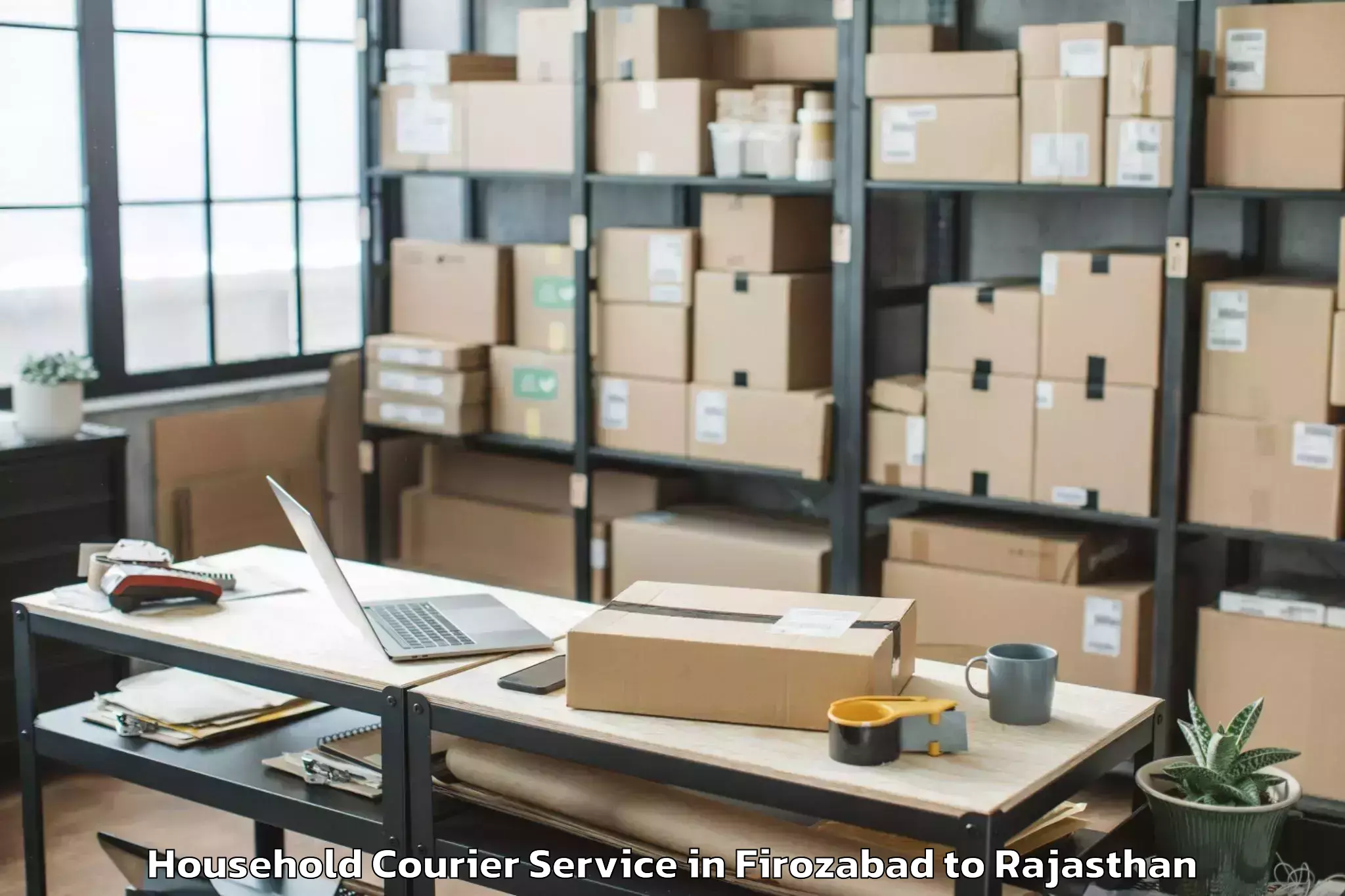 Leading Firozabad to Jhadol Household Courier Provider